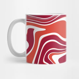 Red Orange Colors Marble Pattern Swirl Design Abstract Art Background Mug